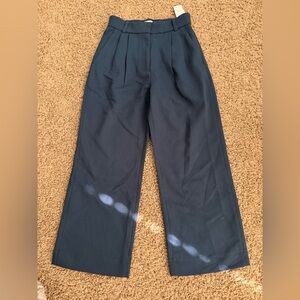 Abercrombie & Fitch Navy Wide-Leg Pants